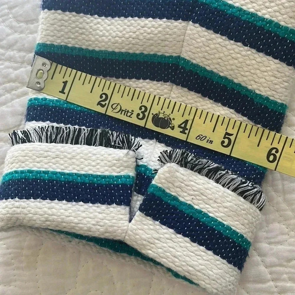 Talbots Striped Cotton Blend Textured Jacket Peplum Back Women’s 8 Cream Preppy - Picture 16 of 17